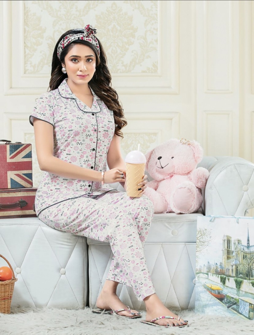 Women's Night Suit (Front Open)