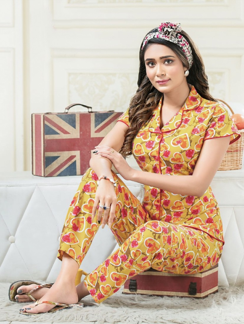 Women's Night Suit (Front Open)